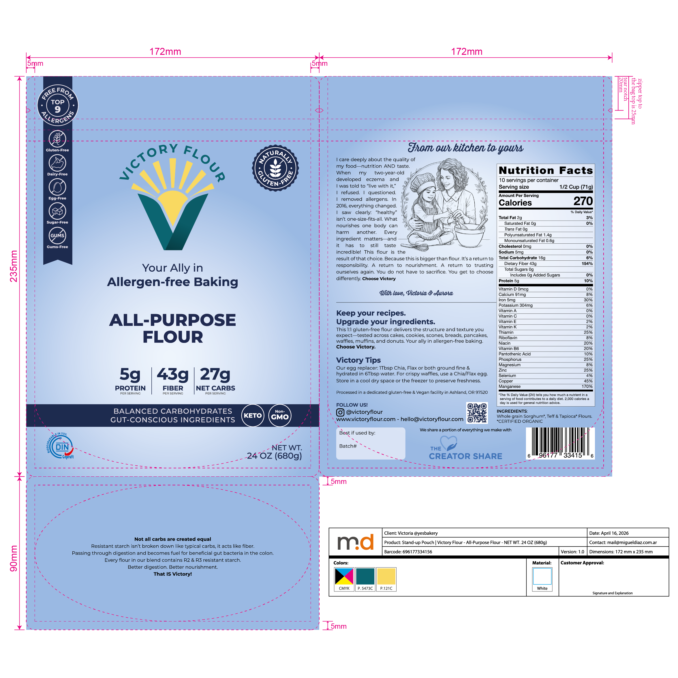 Victory Flour Pouch